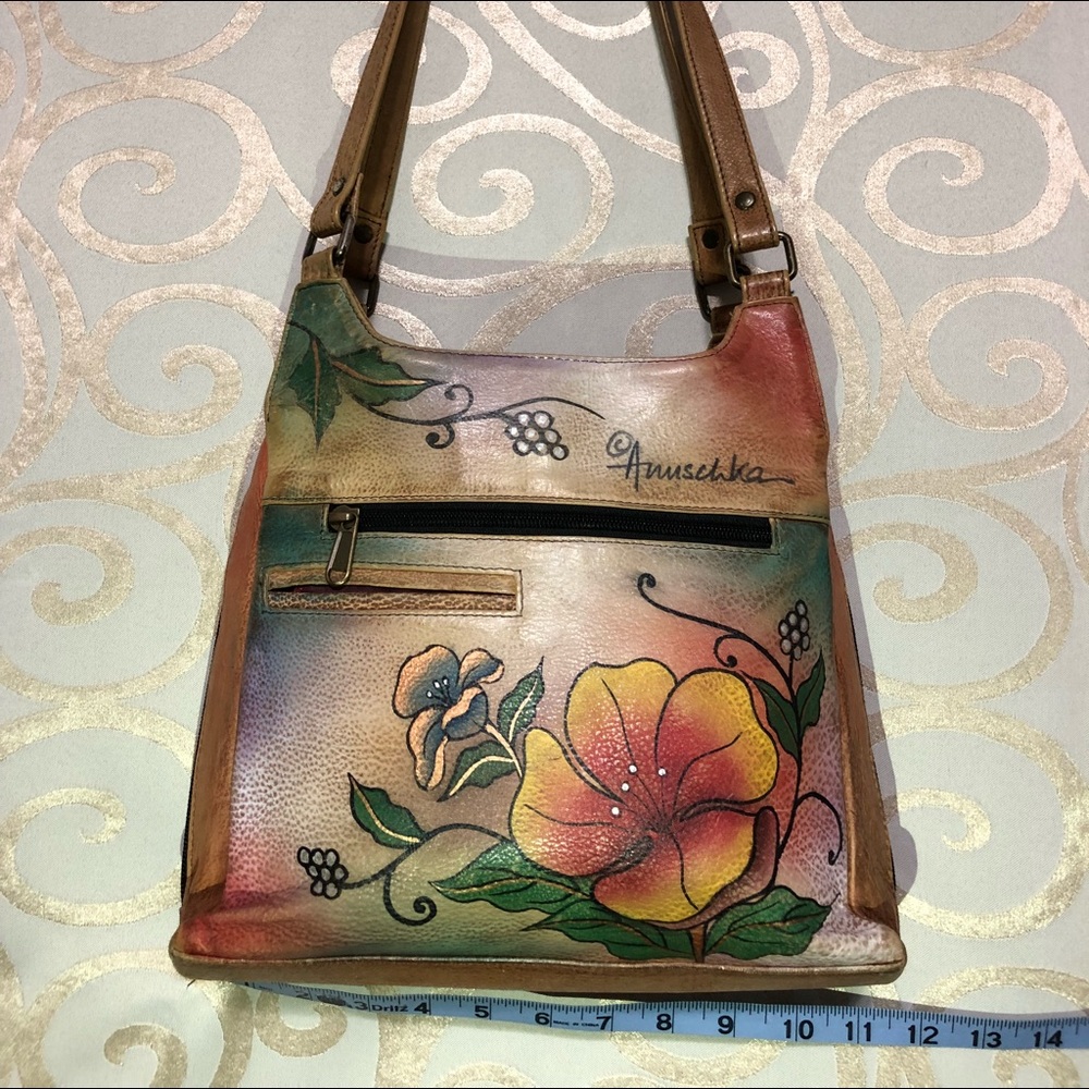 Anuschka hand painted leather purse